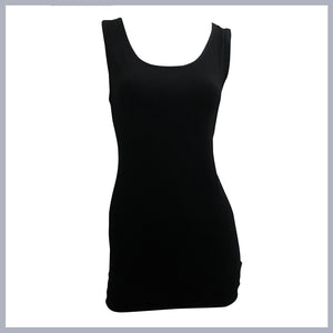 BILLIE Long Length High Back curved hem Singlet