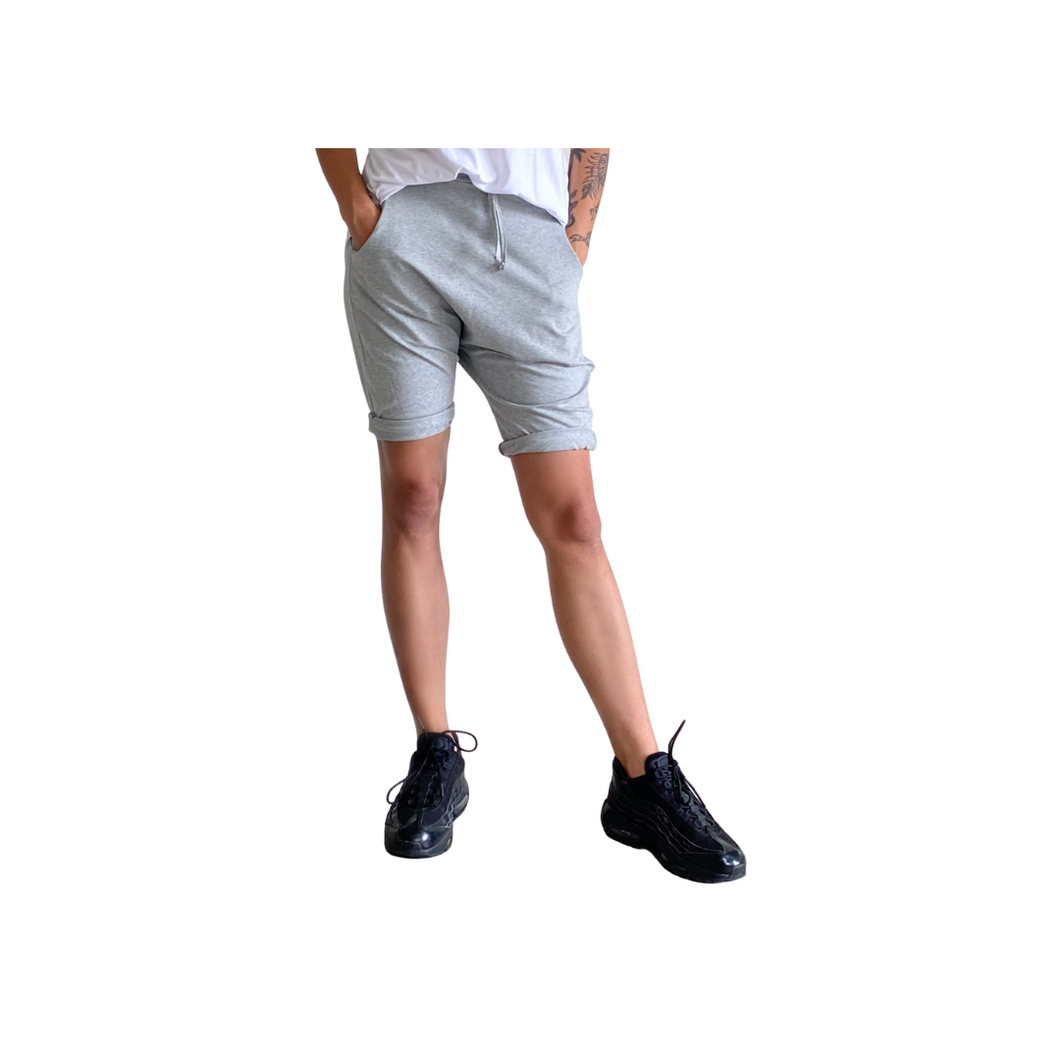 GEORGIE Drop Crutch Short- Grey Marle
