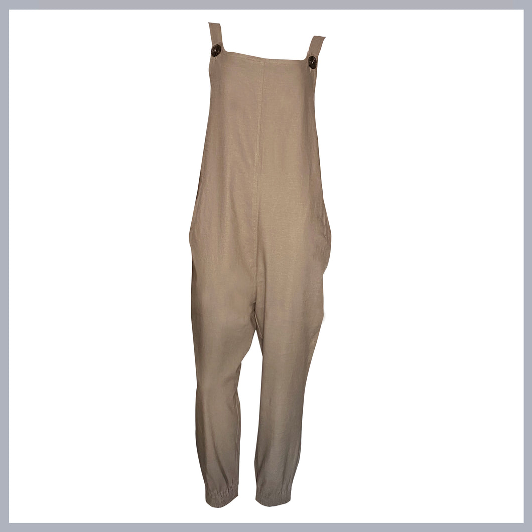 ZISI Linen Jumpsuit Mocha