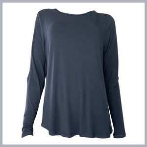 INGRID Long length Top L/S - Light Weight - BLUE