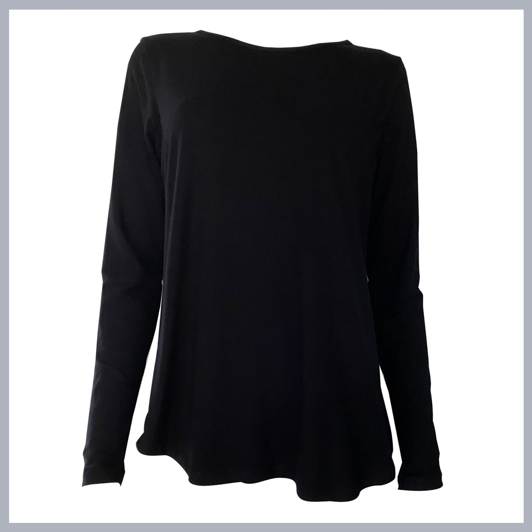 INGRID Long length Top L/S - Heavy Weight - Black