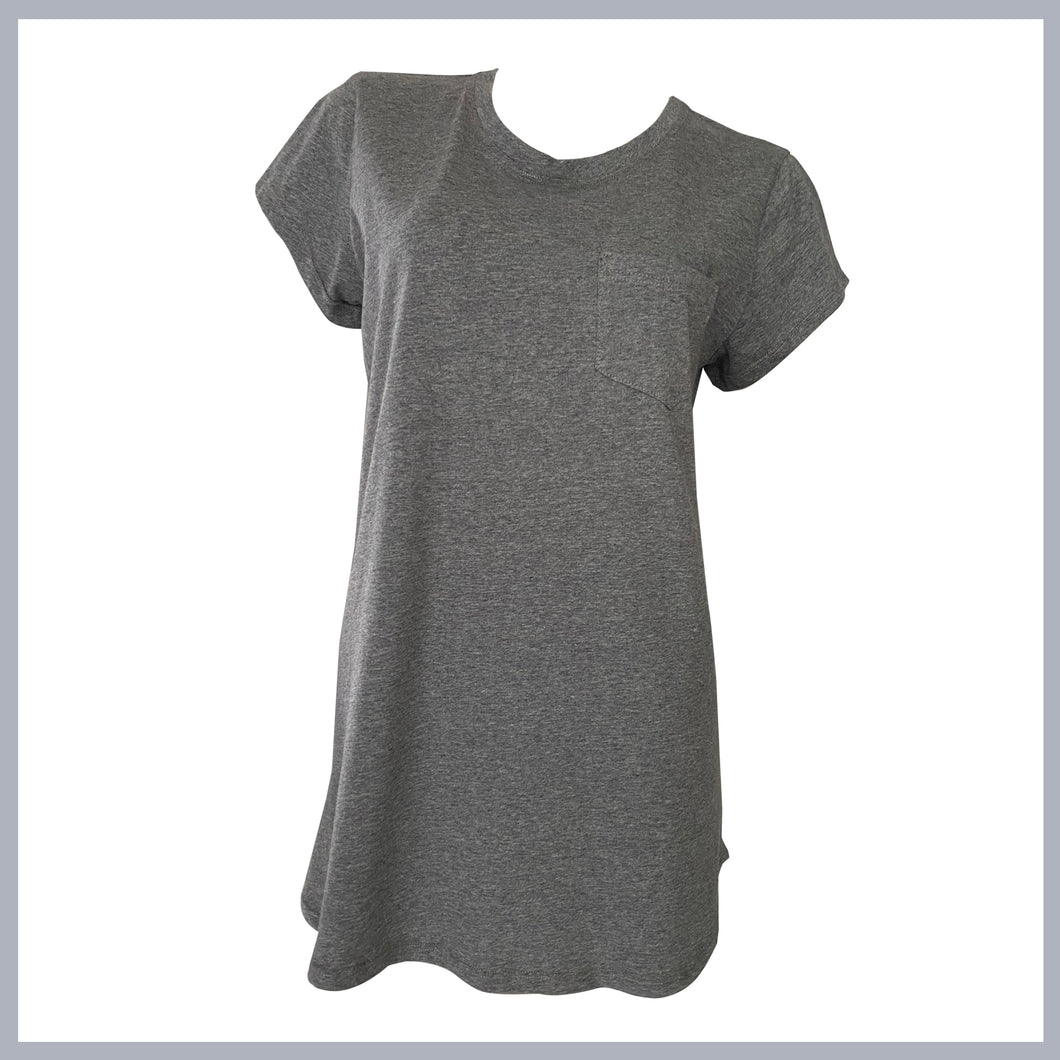 HAYLEY Curve hem T-shirt Tee