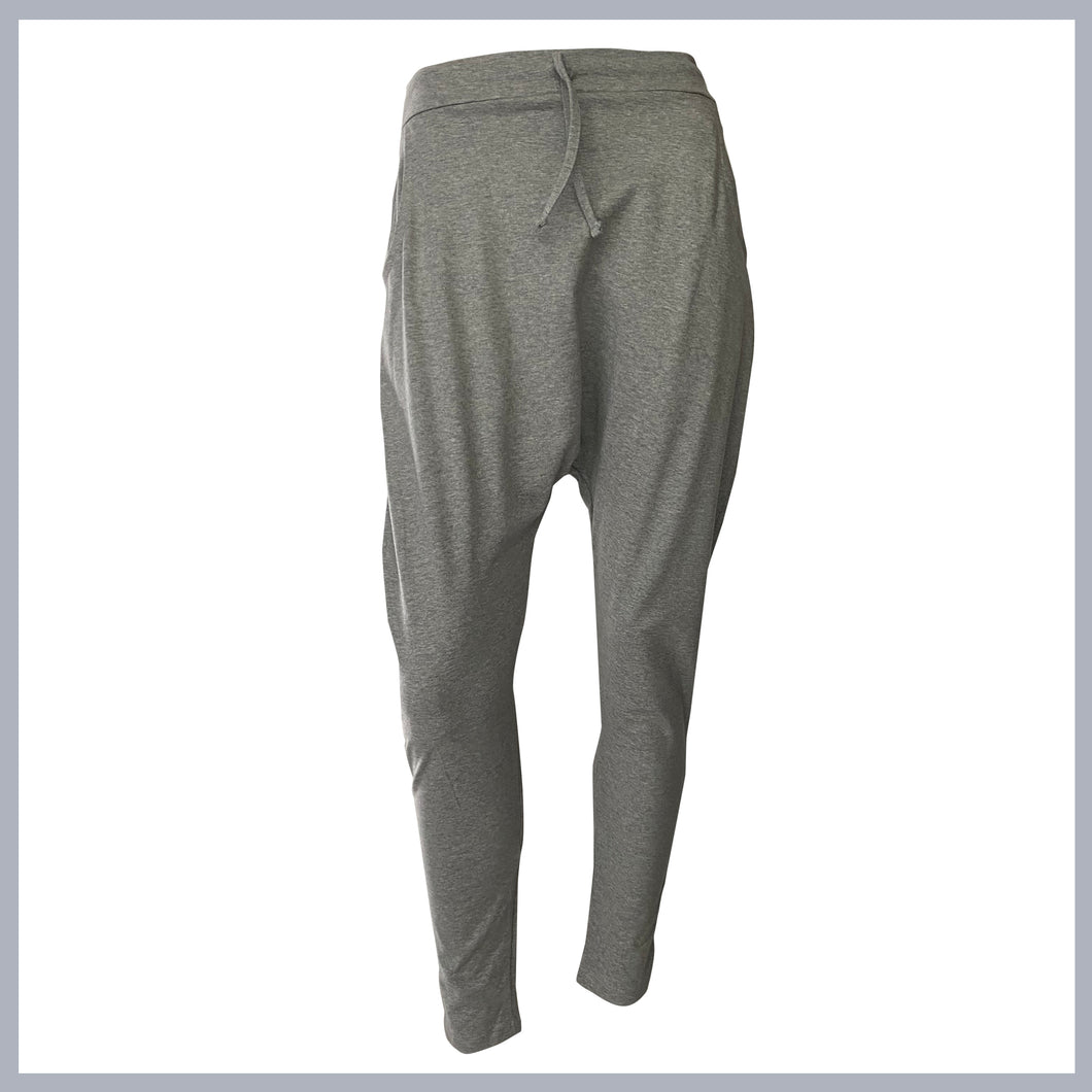 GEORGIE Drop Crutch Pant - Grey Marle