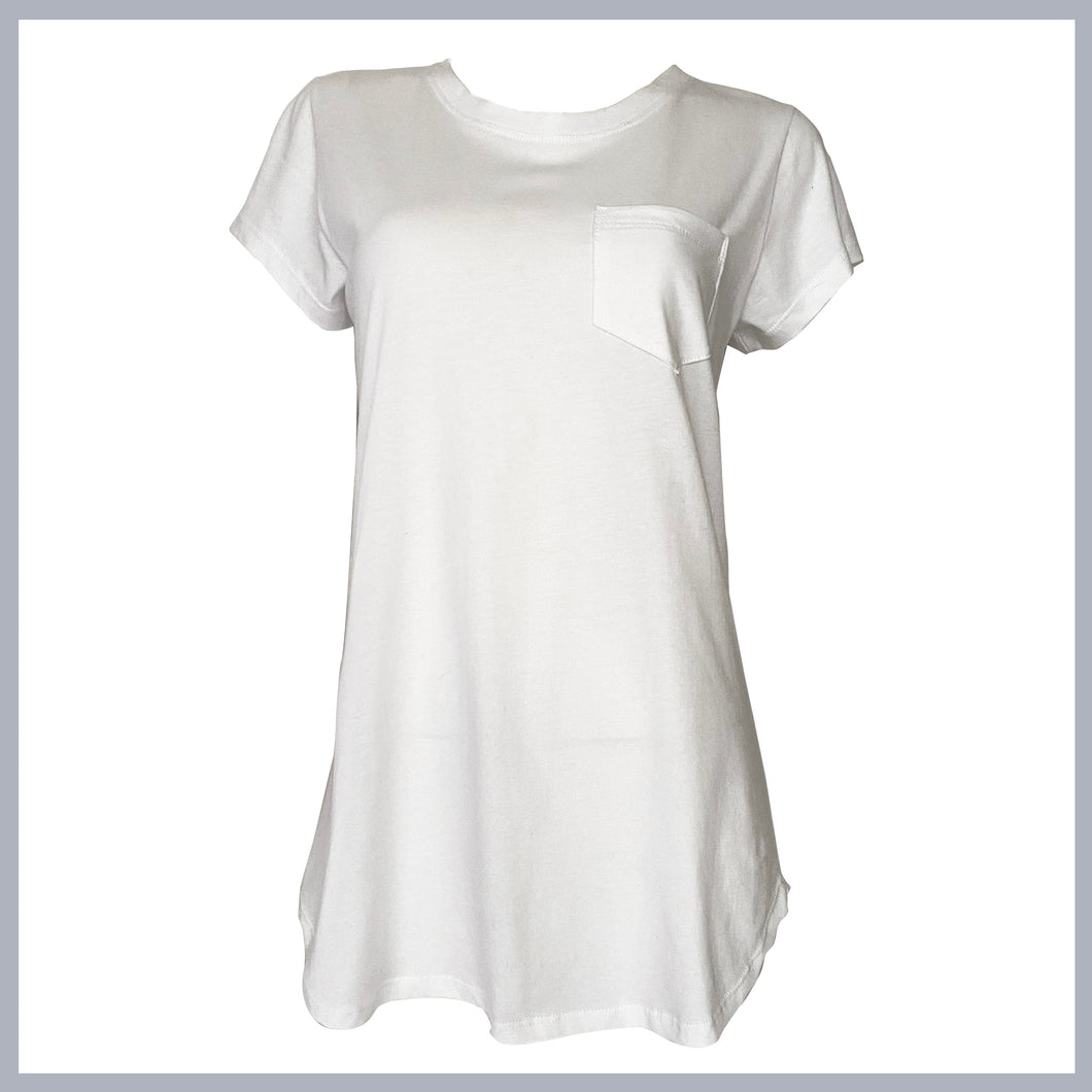 HAYLEY Curve hem T-shirt Tee